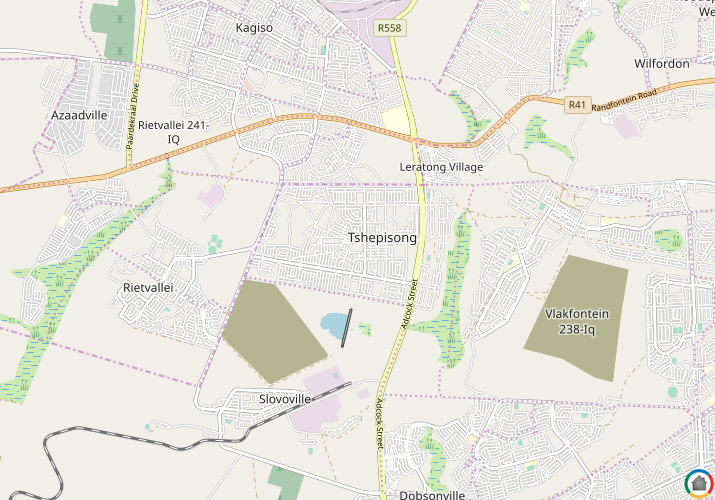 Map location of Tshepisong
